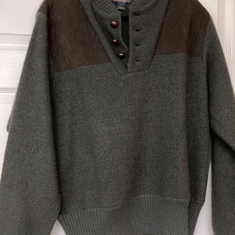 Woolrich Wool Shooting Sweater - Dark Brown Size M